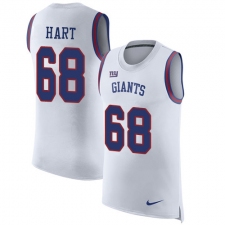 Men's Nike New York Giants #68 Bobby Hart White Rush Player Name & Number Tank Top NFL Jersey