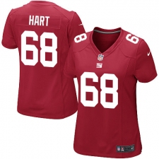 Women's Nike New York Giants #68 Bobby Hart Game Red Alternate NFL Jersey
