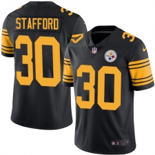 Men's Nike Pittsburgh Steelers #39 Daimion Stafford Limited Black Rush Vapor Untouchable NFL Jersey