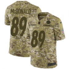 Youth Nike Pittsburgh Steelers #89 Vance McDonald Limited Camo 2018 Salute to Service NFL Jersey