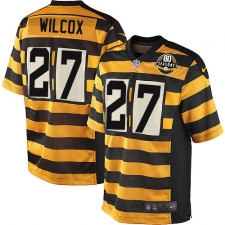 Men's Nike Pittsburgh Steelers #27 J.J. Wilcox Limited Yellow/Black Alternate 80TH Anniversary Throwback NFL Jersey
