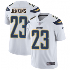Men's Nike Los Angeles Chargers #23 Rayshawn Jenkins White Vapor Untouchable Limited Player NFL Jersey