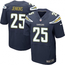 Men's Nike Los Angeles Chargers #25 Rayshawn Jenkins Elite Navy Blue Team Color NFL Jersey