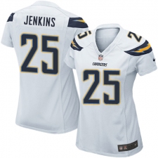 Women's Nike Los Angeles Chargers #25 Rayshawn Jenkins Game White NFL Jersey