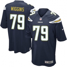 Men's Nike Los Angeles Chargers #79 Kenny Wiggins Game Navy Blue Team Color NFL Jersey