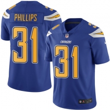 Youth Nike Los Angeles Chargers #31 Adrian Phillips Limited Electric Blue Rush Vapor Untouchable NFL Jersey