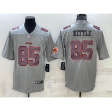 Men's San Francisco 49ers #85 George Kittle LOGO Grey Atmosphere Fashion 2022 Vapor Untouchable Stitched Limited Jersey