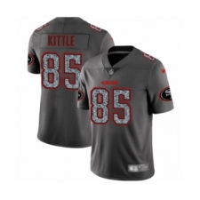 Men's San Francisco 49ers #85 George Kittle Limited Gray Static Fashion Football Jersey