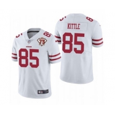 Men's San Francisco 49ers #85 George Kittle White 2021 75th Anniversary Vapor Untouchable Limited Jersey