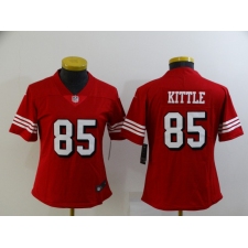 Women's San Francisco 49ers #85 George Kittle Limited Red Rush Vapor Untouchable Football Jerseys