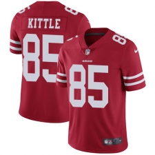 Youth Nike San Francisco 49ers #85 George Kittle Red Team Color Vapor Untouchable Elite Player NFL Jersey