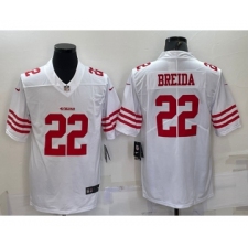 Men's San Francisco 49ers #22 Matt Breida 2022 New White Vapor Untouchable Stitched Jersey