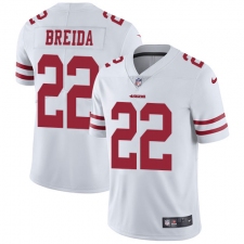 Youth Nike San Francisco 49ers #22 Matt Breida White Vapor Untouchable Elite Player NFL Jersey