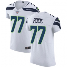 Men's Nike Seattle Seahawks #77 Ethan Pocic White Vapor Untouchable Elite Player NFL Jersey