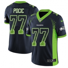 Youth Nike Seattle Seahawks #77 Ethan Pocic Limited Navy Blue Rush Drift Fashion NFL Jersey