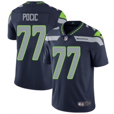 Youth Nike Seattle Seahawks #77 Ethan Pocic Navy Blue Team Color Vapor Untouchable Limited Player NFL Jersey