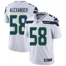 Men's Nike Seattle Seahawks #58 D.J. Alexander White Vapor Untouchable Limited Player NFL Jersey