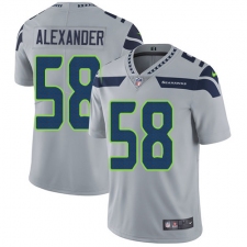 Youth Nike Seattle Seahawks #58 D.J. Alexander Grey Alternate Vapor Untouchable Elite Player NFL Jersey