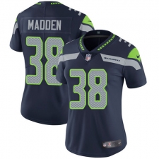 Women's Nike Seattle Seahawks #38 Tre Madden Navy Blue Team Color Vapor Untouchable Limited Player NFL Jersey
