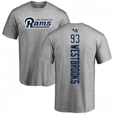 NFL Nike Los Angeles Rams #93 Ethan Westbrooks Ash Backer T-Shirt