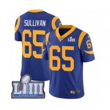 Men's Nike Los Angeles Rams #65 John Sullivan Royal Blue Alternate Vapor Untouchable Limited Player Super Bowl LIII Bound NFL Jersey