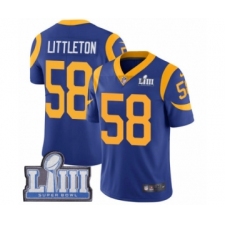 Men's Nike Los Angeles Rams #58 Cory Littleton Royal Blue Alternate Vapor Untouchable Limited Player Super Bowl LIII Bound NFL Jersey