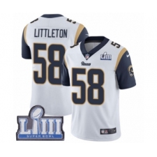 Youth Nike Los Angeles Rams #58 Cory Littleton White Vapor Untouchable Limited Player Super Bowl LIII Bound NFL Jersey