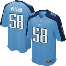 Men's Nike Tennessee Titans #58 Erik Walden Game Light Blue Team Color NFL Jersey
