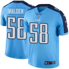 Men's Nike Tennessee Titans #58 Erik Walden Limited Light Blue Rush Vapor Untouchable NFL Jersey