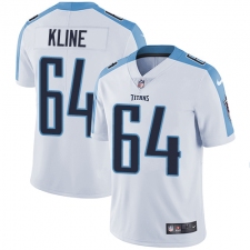 Youth Nike Tennessee Titans #64 Josh Kline White Vapor Untouchable Elite Player NFL Jersey
