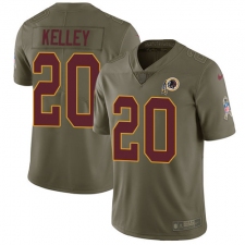 Men's Nike Washington Redskins #20 Rob Kelley Limited Olive 2017 Salute to Service NFL Jersey