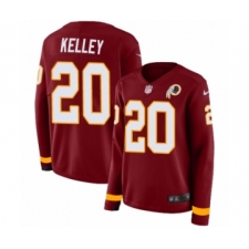 Women's Nike Washington Redskins #20 Rob Kelley Limited Burgundy Therma Long Sleeve NFL Jersey