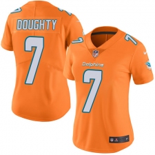 Women's Nike Miami Dolphins #6 Brandon Doughty Limited Orange Rush Vapor Untouchable NFL Jersey
