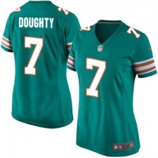 Women's Nike Miami Dolphins #7 Brandon Doughty Game Aqua Green Alternate NFL Jersey