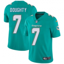 Youth Nike Miami Dolphins #7 Brandon Doughty Aqua Green Team Color Vapor Untouchable Elite Player NFL Jersey