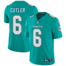Men's Nike Miami Dolphins #6 Jay Cutler Aqua Green Team Color Vapor Untouchable Limited Player NFL Jersey