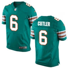 Men's Nike Miami Dolphins #6 Jay Cutler Elite Aqua Green Alternate NFL Jersey