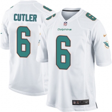 Men's Nike Miami Dolphins #6 Jay Cutler Game White NFL Jersey
