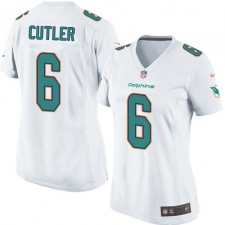 Women's Nike Miami Dolphins #6 Jay Cutler Game White NFL Jersey