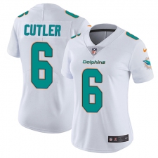 Women's Nike Miami Dolphins #6 Jay Cutler White Vapor Untouchable Limited Player NFL Jersey