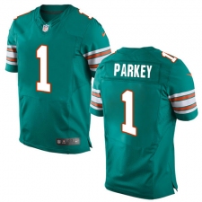 Men's Nike Miami Dolphins #1 Cody Parkey Elite Aqua Green Alternate NFL Jersey