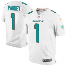 Men's Nike Miami Dolphins #1 Cody Parkey Elite White NFL Jersey