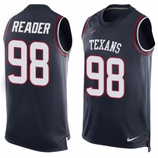 Men's Nike Houston Texans #98 D.J. Reader Limited Navy Blue Player Name & Number Tank Top NFL Jersey