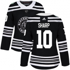 Women's Adidas Chicago Blackhawks #10 Patrick Sharp Authentic Black 2019 Winter Classic NHL Jersey