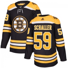 Men's Adidas Boston Bruins #59 Tim Schaller Authentic Black Home NHL Jersey
