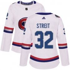 Women's Adidas Montreal Canadiens #32 Mark Streit Authentic White 2017 100 Classic NHL Jersey