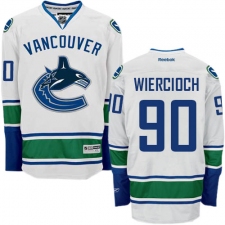 Women's Reebok Vancouver Canucks #90 Patrick Wiercioch Authentic White Away NHL Jersey