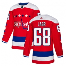 Men's Adidas Washington Capitals #68 Jaromir Jagr Authentic Red Alternate NHL Jersey
