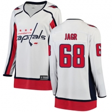 Women's Washington Capitals #68 Jaromir Jagr Fanatics Branded White Away Breakaway NHL Jersey