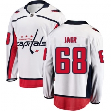 Youth Washington Capitals #68 Jaromir Jagr Fanatics Branded White Away Breakaway NHL Jersey